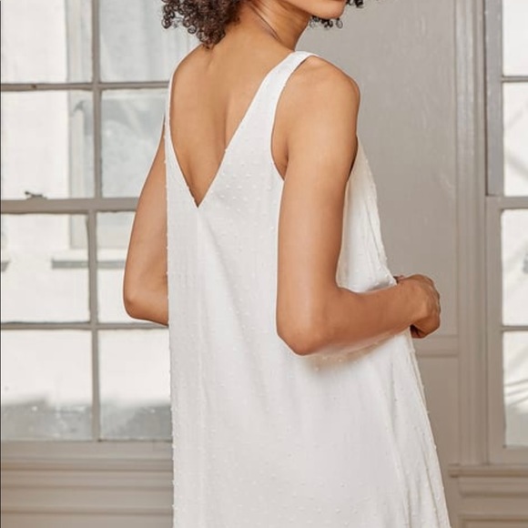 Lulu’s Afternoon in the Sunshine White Swiss Dot Mini Swing Dress - Picture 5 of 5